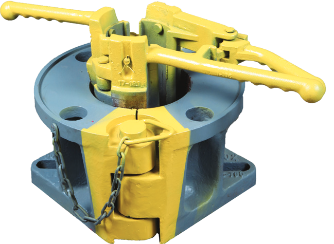 Rotary slips and safety clamp